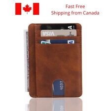 Used, Rfid Blocking Wallet Slim Minimalist Mens Leather Credit Card Holder Best Gift for sale  Canada