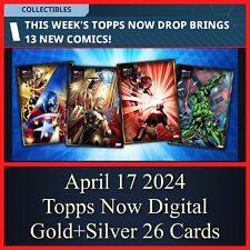 CONJUNTO DIGITAL 26 CARTÕES TOPPS MARVEL COLLECT TOPPS NOW ABRIL 17 2024 OURO+PRATA comprar usado  Enviando para Brazil