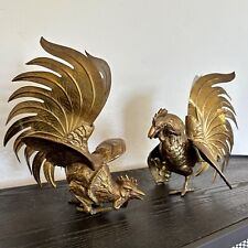 pair vintage brass roosters for sale  Trinidad