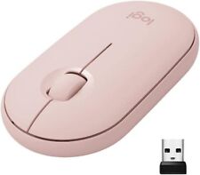  Mouse silencioso Logitech Pebble M350 sem fio Bluetooth ROSE  comprar usado  Enviando para Brazil