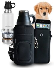 Garrafa de água para viagem de cachorro SEASSUN e bolsa para caminhada com bolsa para celular comprar usado  Enviando para Brazil