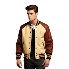 Jaqueta Varsity Masculina de Couro Varsity Personalizada e Personalizada Jaquetas Varsity comprar usado  Enviando para Brazil