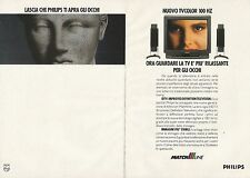 X9685 PHILIPS Match Line - TV Color 100 Hz - Pubblicità 1991 - Advertising usato  Villafranca Piemonte