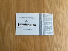 Lambretta withdrawn brochure for sale  Shipping to Ireland