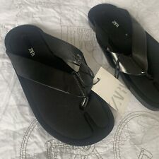 Zara black sandals for sale  HAMPTON