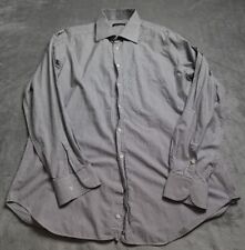 Liba Shirt Mens Size 44 Gray Pinstripe Long Sleeve Button Up Casual for sale  Shipping to South Africa