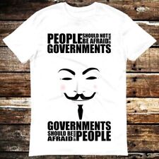 V For Vendetta Anonymous Mask Government T Shirt 6380, used for sale  Shipping to South Africa