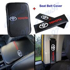 NEW Carbon Fiber Car Center Armrest Cushion Mat Pad Cover For TOYOTA Combo Set for sale  Shipping to South Africa