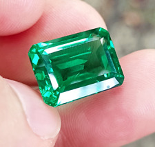Piedra preciosa suelta corte esmeralda verde natural impecable de 9,50 quilates con certificación segunda mano  Embacar hacia Argentina