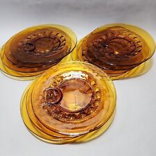 Conjunto de 11 - Pratos de Lanche Vintage Indiana Glass Amber Kings Crown Impressão Digital 10,5, usado comprar usado  Enviando para Brazil
