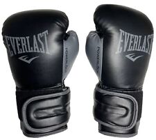Guantes de entrenamiento de boxeo ""Negro/Gris"" Everlast Powerlock 2R 10 oz, usado segunda mano  Embacar hacia Argentina