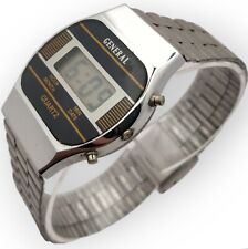 GENERAL LCD date 32mm 1980s Calibre Cuarzo Lebrocantheure Reloj Vintage Watch segunda mano  Embacar hacia Argentina