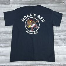 Wisconsin Dells Monk's Bar Big Logo Shirt size Large Black Monkey for sale  Shipping to South Africa