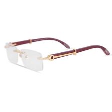 Luxury men Eyeglass GOLD wood /metal Frame Rx-able Spectacles Glasses 55-18-140  for sale  Shipping to South Africa