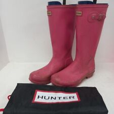 Used, Hunter Mid Calf Wellies Boots UK 5 Pink Girls Women's RMF05-SM for sale  Shipping to South Africa