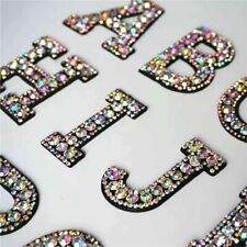 Rhinestone Patches AB Sparkle Letter Patch Sew /Iron on Alphabet Embroidery for sale  Shipping to South Africa