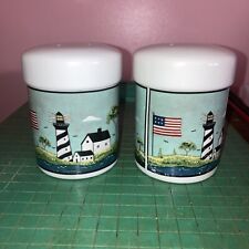 Warren Kimble Stove Top Coastal Breeze Patriotic Salt & Pepper Shakers By Sakura comprar usado  Enviando para Brazil