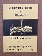 Meadowbank thistle stranraer for sale  SWINDON
