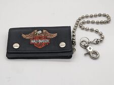 Used, Harley Davidson Bikers Wallet Leather with Safety Chain and Clip vtd for sale  Shipping to South Africa