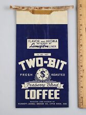 Bolsa de café vintage de dos bits de mezcla de Peaberry Plunkett Jarrell Grocer Little Rock   , usado segunda mano  Embacar hacia Argentina