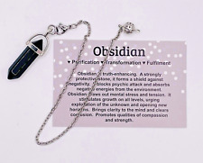 Obsidian crystal pendulum for sale  MANCHESTER