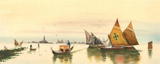Used, Early 20th Century Watercolour - Boats at Venice for sale  Shipping to Canada