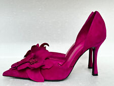 Sapatos Zara fúcsia salto alto camurça flor ref. 1241/010 todos os tamanhos comprar usado  Enviando para Brazil