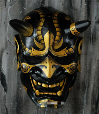 Halloween giapponesi hannya maschera demonio DEMONE ONI SAMURAI \ Prop lattice cosplay, usato usato  Spedire a Italy