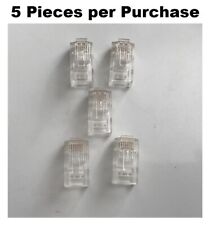 5 pcs RJ45 8P8C CAT5 CAT5e Connector Plug Modular for Network Cable LAN PoE, used for sale  Shipping to South Africa