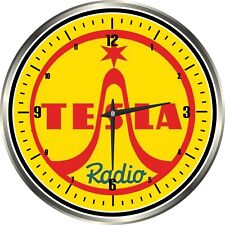 Zegar ścienny radiowy Tesla, zegar, garaż, vintage, reklama na sprzedaż  PL
