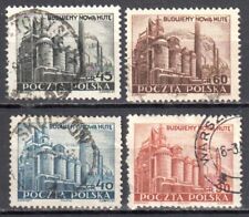 Poland 1951 -  Steel Mill, Nowa Huta - Mi 690-93 - used  na sprzedaż  PL