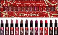 ¡MAQUILLAJE PROFESIONAL NYX ¡Gimme super estrellas! Bóveda labial mate, juego de regalo de 12 MINI JUEGO, usado segunda mano  Embacar hacia Mexico