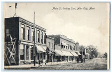 c1910 Main Street Looking East Miles City Montana MT Parking Meter Postcard, used for sale  Shipping to South Africa