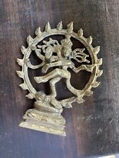 Brass Antique Golden Statue Nataraja Lord Shiva Handmade Home Decorative VR712 for sale  Shipping to South Africa