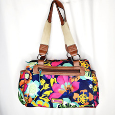 Bolso de hombro Lily Bloom con cubo bolso de mano floral de triple sección colorido segunda mano  Embacar hacia Argentina