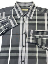 Camisa Burberry Brit Nova xadrez manga longa com botões preta cinza tamanho G comprar usado  Enviando para Brazil