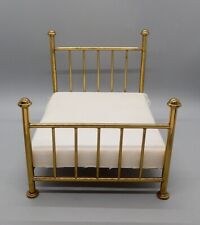 Vintage Tretters ? Antique Brass Bed Artisan Dollhouse Miniature 1:12 for sale  Shipping to South Africa