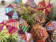 Venta al por mayor lote indio paraguas decorativo fiesta diseñador algodón sombrilla parasol segunda mano  Embacar hacia Argentina