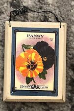 pansies wall hanging plaque for sale  Miami