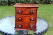 NEAR  VICTORIAN C 1880 MAHOGANY 3 DRAWER CHEST OF DRAWERS TRAVELING SALESMAN ACE, used for sale  Shipping to South Africa