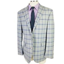 Blazer masculino Kenneth Cole Reaction 46L novo sem etiquetas 2 botões casaco esportivo cinza azul com painel, usado comprar usado  Enviando para Brazil