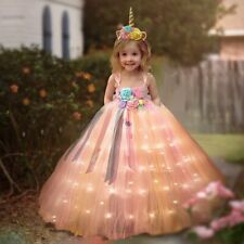 Usado, Vestido infantil com iluminação LED festa de aniversário infantil fantasia princesa para Natal comprar usado  Enviando para Brazil