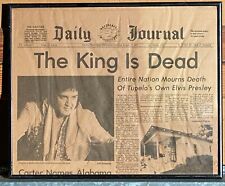 ELVIS 'THE KING IS DEAD’ 1977 hometown newspaper RARE ROCK’N'ROLL RELIC, FRAMED  for sale  Shipping to Canada