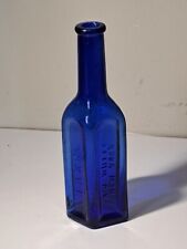 Antique Medicine Bottle 3 Sided Cobalt Blue 1894 New York  for sale  Shipping to South Africa