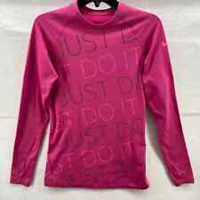 Moletom Nike feminino tamanho M Pro Combat Dri-Fit Therma-Fit ajustado rosa soletrado comprar usado  Enviando para Brazil