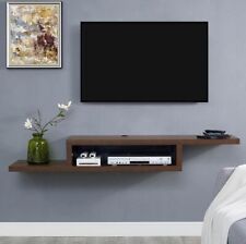 Martin Furniture Asymmetrical Floating Wall Mounted TV Console, Walnut - 60 inch for sale  Shipping to South Africa