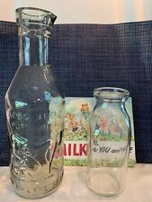 Embossed glass milk for sale  Burbank