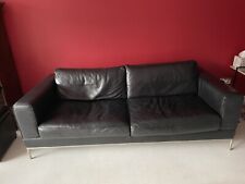 black leather settee for sale  BERKHAMSTED