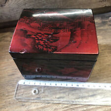 Pretty Vintage Oriental Lacquered Musical Jewellery Box Working Mountain Pagoda for sale  NORTHAMPTON