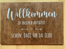 Willkommensschild hochzeit gebraucht kaufen  Neuffen